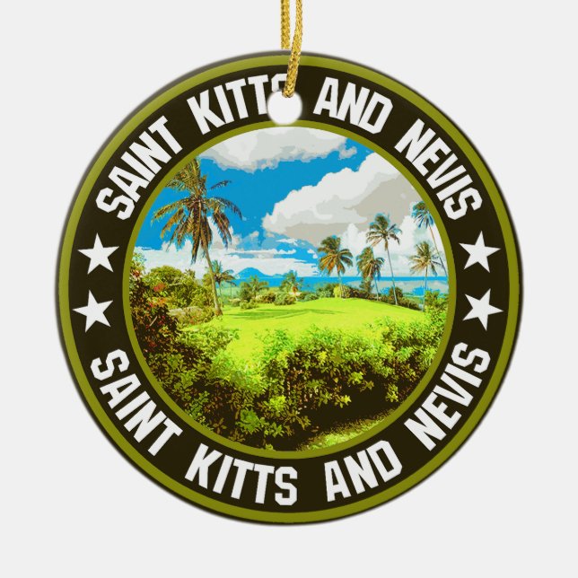 St. Kitts und Nevis Keramik Ornament (Vorne)