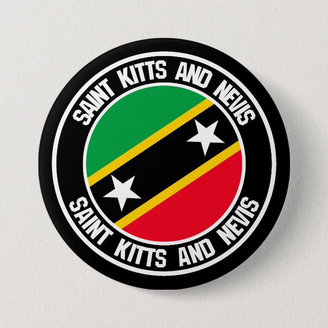 St. Kitts und Nevis Round Emblem Button (Vorderseite)