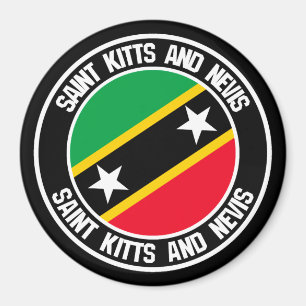 St. Kitts und Nevis Round Emblem Magnet