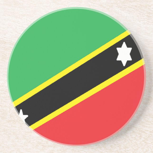 St. Kitts und Nevis Sandstein Untersetzer (Vorne)