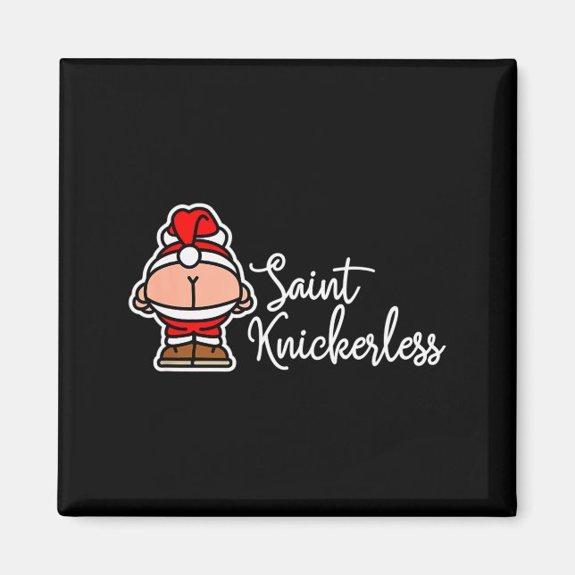 St. Knickerless Funny Mooning Santa Claus Christma Magnet (Vorne)
