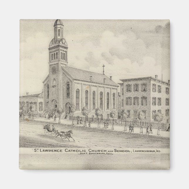 St. Lawrence Katholische Kirche und Schule Magnet (Vorne)