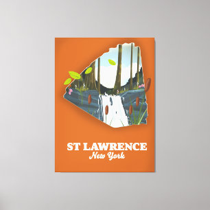 St Lawrence New York Reiseplakat Leinwanddruck
