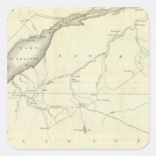 St. Lawrence und angrenzendes Land Quadratischer Aufkleber