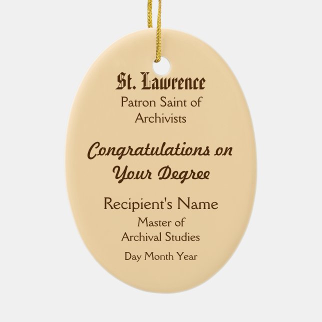 St. Lawrence von Rom (PM 04) Keramikornament (Hinten)