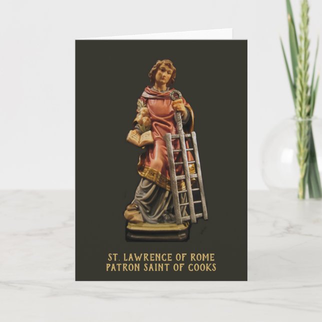 St. Lawrence von Rom, Schutzheilige der Köche Karte (Vorderseite)