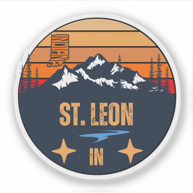 St. Leon, Indiana Aufkleber (Vorderseite)