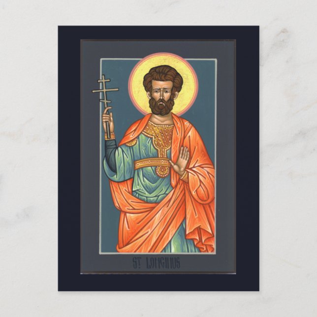 St. Longinus die Centurion-Gebetskarte Postkarte (Vorderseite)