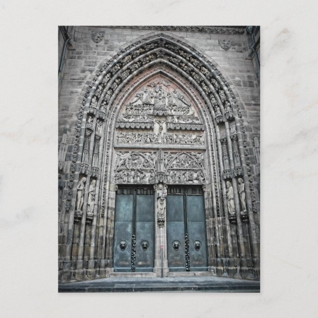 St. Lorenz Kathedrale - Nürnberg, Deutschland Post Postkarte (Vorderseite)