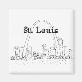 St. Louis Arc Urlaub Zeichnend Urlaub Kunst- und K Magnet