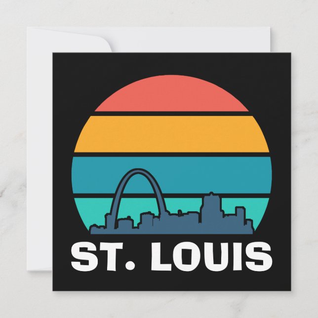 St. Louis Arch Retro Sunset Cityscape (Vorderseite)