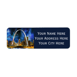 St. Louis Arch Rücksendeadressen-Aufklebers