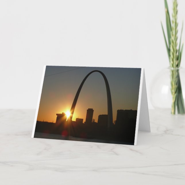 St. Louis Arch Sunset Karte (Vorderseite)