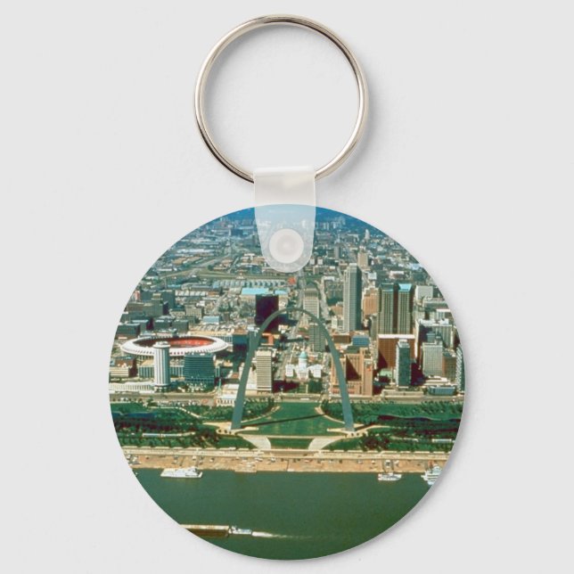 St. Louis Arch und Skyline Schlüsselanhänger (Vorderseite)