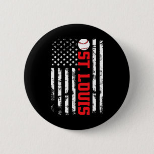 St. Louis Baseball USA-Flagge Button