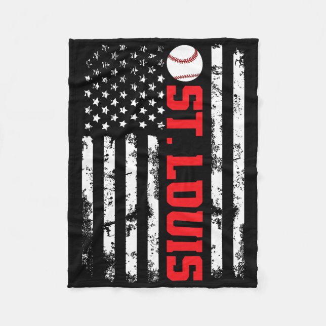 St. Louis Baseball USA-Flagge  Fleecedecke (Vorderseite)