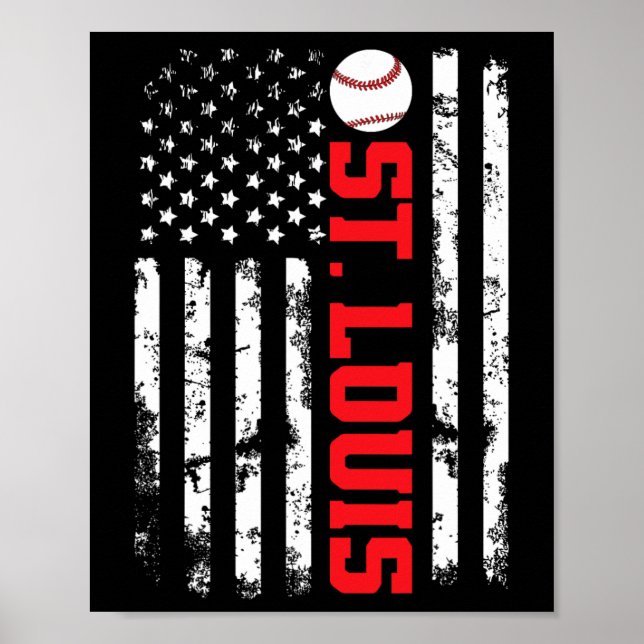 St. Louis Baseball USA-Flagge  Poster (Vorne)