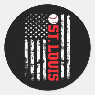 St. Louis Baseball USA-Flagge Runder Aufkleber