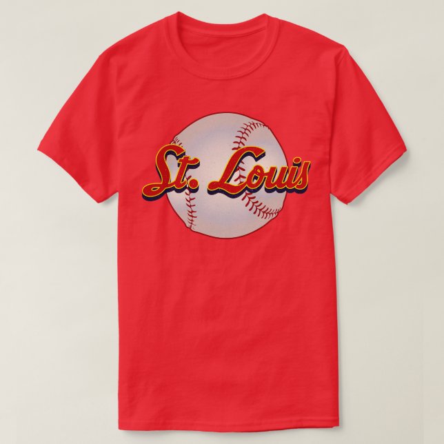 St Louis Baseball Vintag Baseball Teamgeschenk T-Shirt (Design vorne)