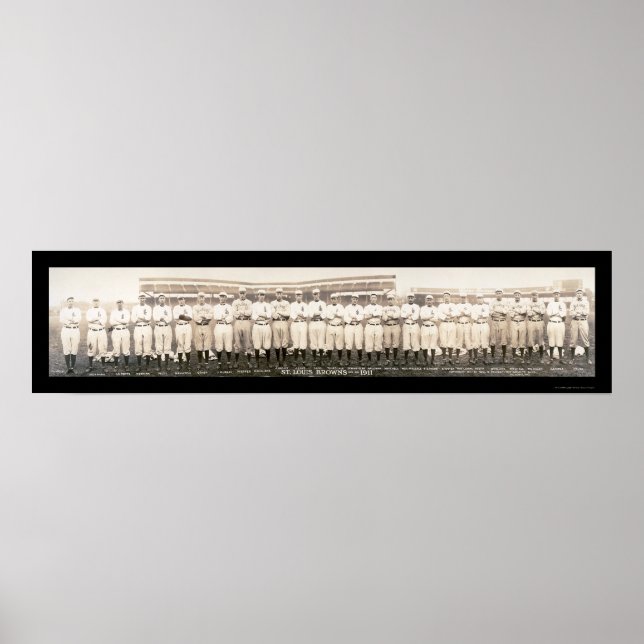 St Louis Browns Baseball Foto 1911 Poster (Vorne)