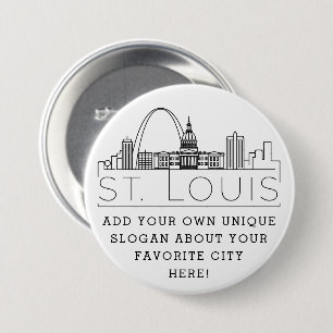 St. Louis City Skyline   Benutzerdefinierter Sloga Button