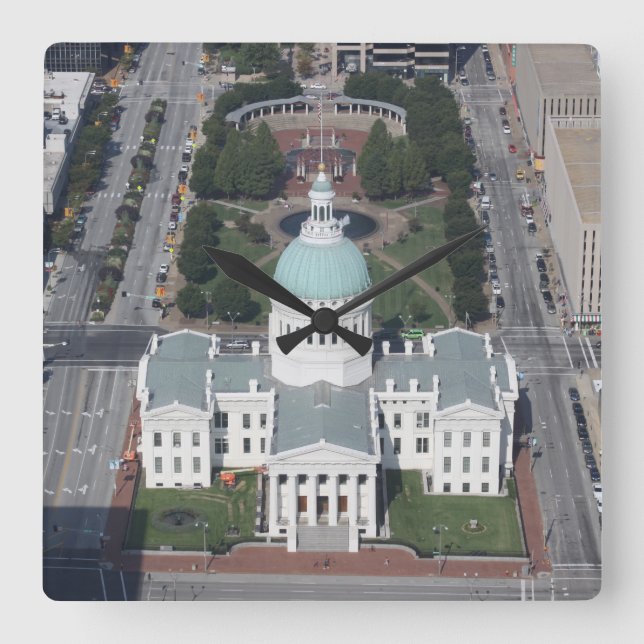 St. Louis Clock Quadratische Wanduhr (Vorderseite)