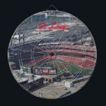 St. Louis Dartboard Dartscheibe<br><div class="desc">Ein Dartboard mit einem Foto der Innenstadt von St. Louis.</div>