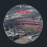 St. Louis Dartboard Dartscheibe<br><div class="desc">Ein Dartboard mit einem Foto der Innenstadt von St. Louis.</div>
