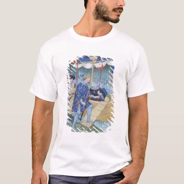 St. Louis, das für die Kreuzzüge sich einschifft T-Shirt (Vorderseite)