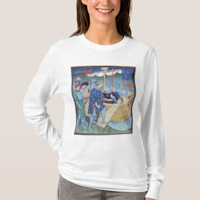 St. Louis, das für die Kreuzzüge sich einschifft T-Shirt (Vorderseite)