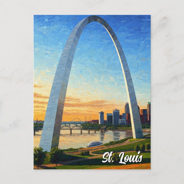 St Louis Gateway Arch Travel Postkarte (Vorderseite)