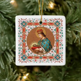 St. Louis IX mit Rinceau Border (BK 065) Keramikornament