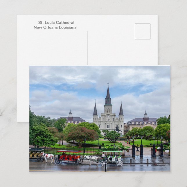 St. Louis Kathedrale von Artillery Park Postcard Postkarte (Vorne/Hinten)