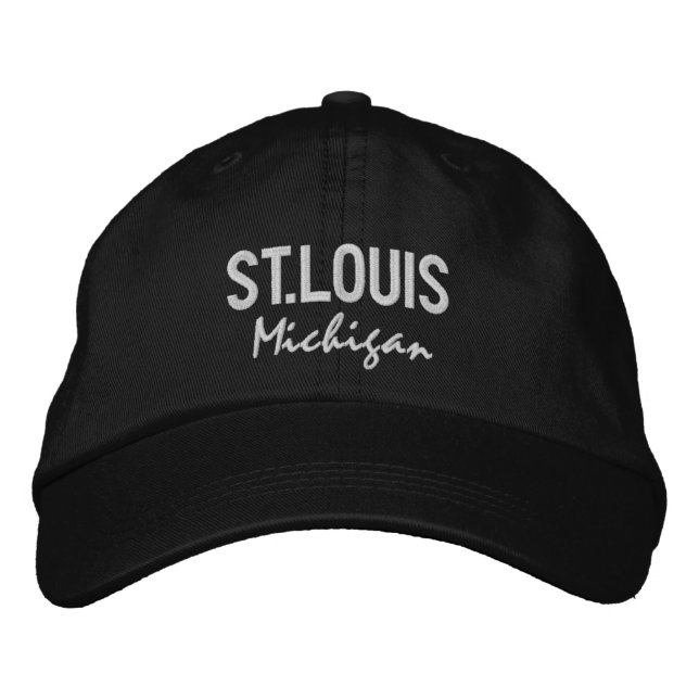 St. Louis Michigan bestickte Baseballmütze Baseballkappe (Vorderseite)