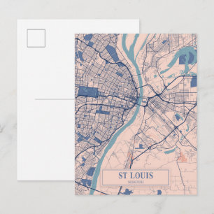 St Louis Missouri Breezy City Karte Reise