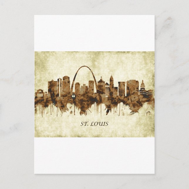 St. Louis Missouri Cityscape Einladungspostkarte (Vorderseite)