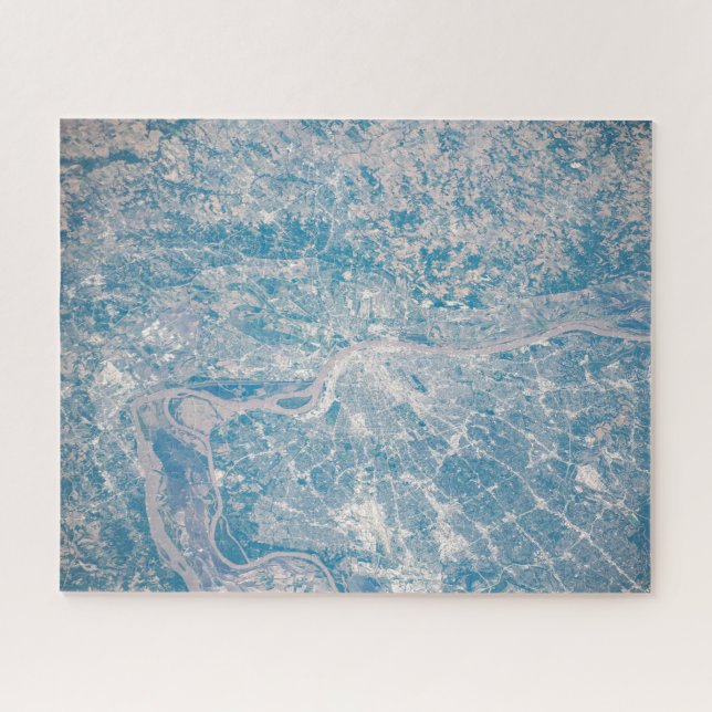 St. Louis, Missouri entlang des Mississippi River. (Horizontal)