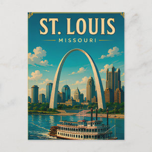 🌉 St Louis Missouri Gateway Arch Ansichten Postkarte