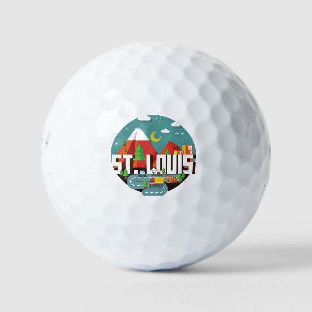 St. Louis, Missouri Geometric Design Golfball (Vorderseite)