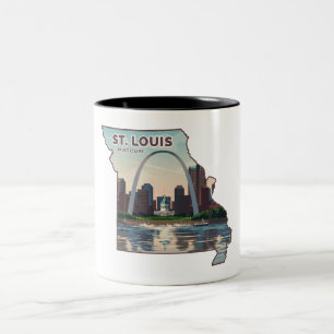 St. Louis Missouri Karte Zweifarbige Tasse