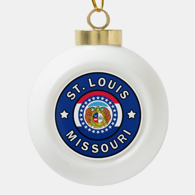 St. Louis Missouri Keramik Kugel-Ornament (Vorderseite)