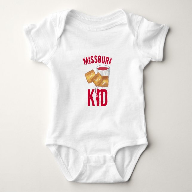 St. Louis Missouri Kid Toasted Fried Ravioli Food Baby Strampler (Vorderseite)