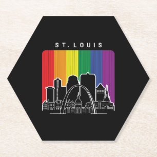 St. Louis Missouri Rainbow Flag LGBTQAI Pride Untersetzer