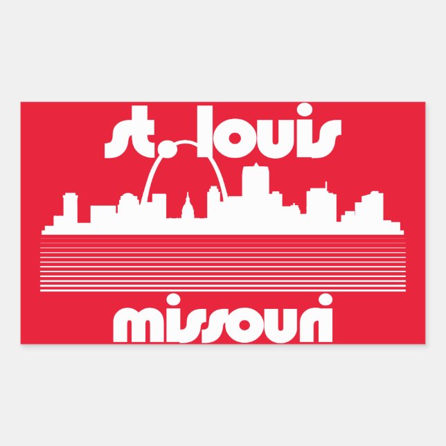 St. Louis Missouri Rechteckiger Aufkleber (Vorderseite)