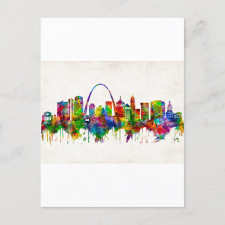St. Louis Missouri Skyline Einladungspostkarte