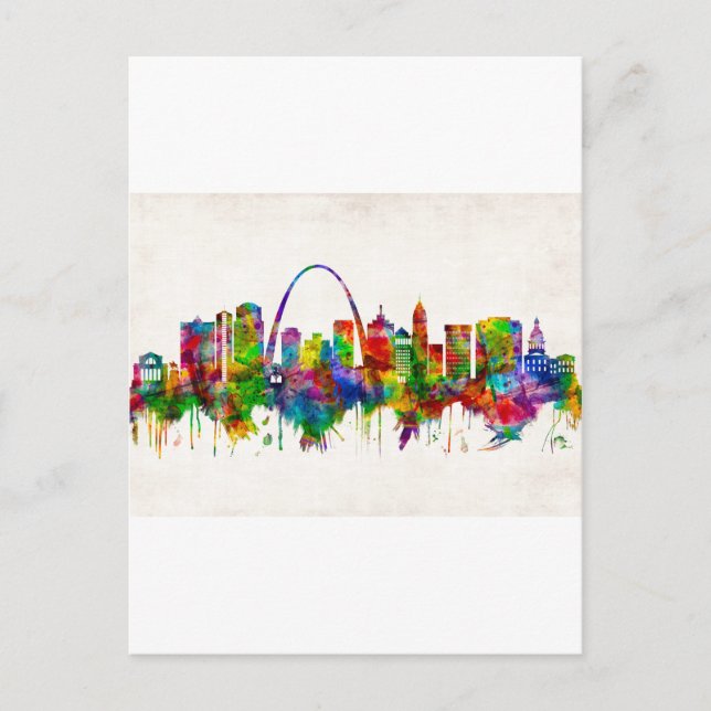 St. Louis Missouri Skyline Einladungspostkarte (Vorderseite)