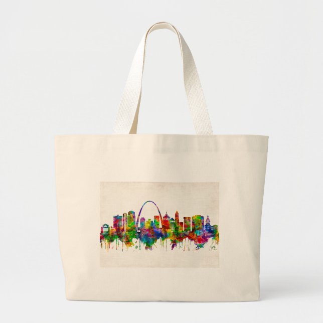 St. Louis Missouri Skyline Jumbo Stoffbeutel (Vorne)