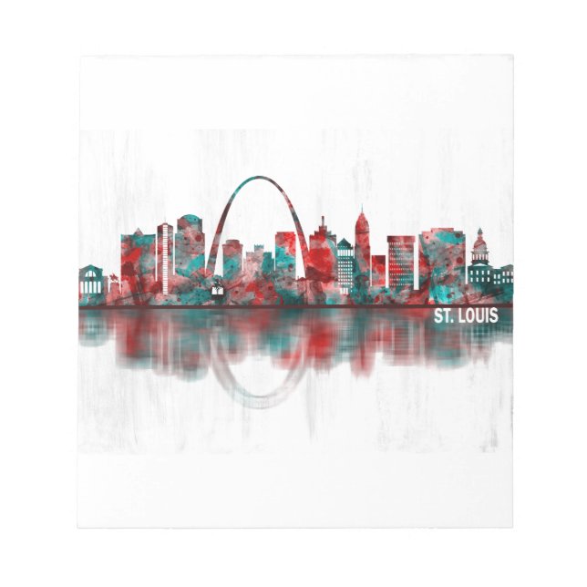 St. Louis Missouri Skyline Notizblock (Vorderseite)