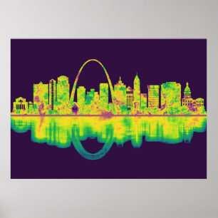 St. Louis Missouri Skyline Poster