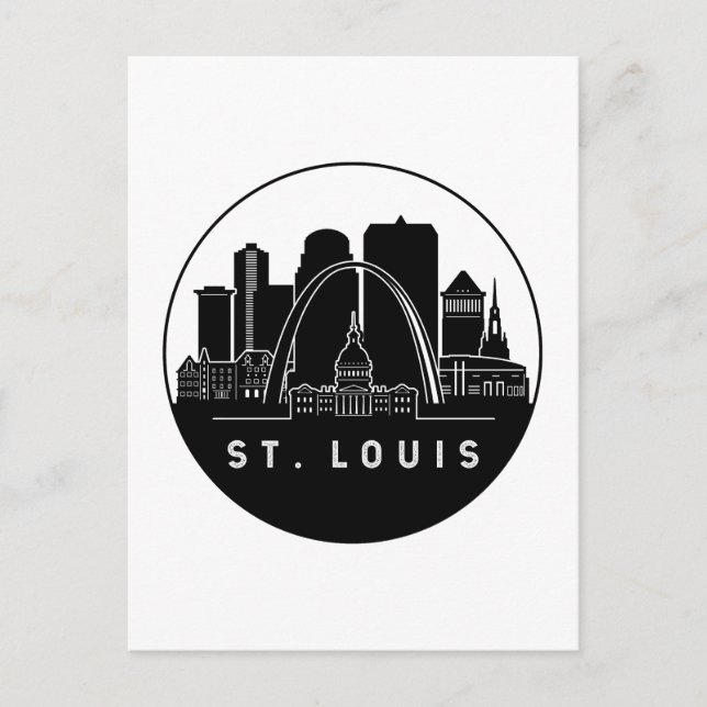 St. Louis Missouri Skyline Postkarte (Vorderseite)